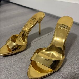 Jeffrey Campbell Gold Ce-Soire Sandals
